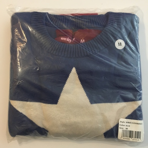 WeLoveFine Marvel Captain America Knit Sweater - Picture 4 of 14